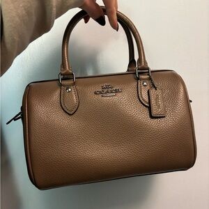Coach Rowan Satchel in Dark Stone